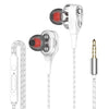 Dual Drive Stereo Wired Earphone In-ear Headset Earbuds Bass Earphones For IPhone Samsung 3.5mm Sport Gaming Headset With Mic